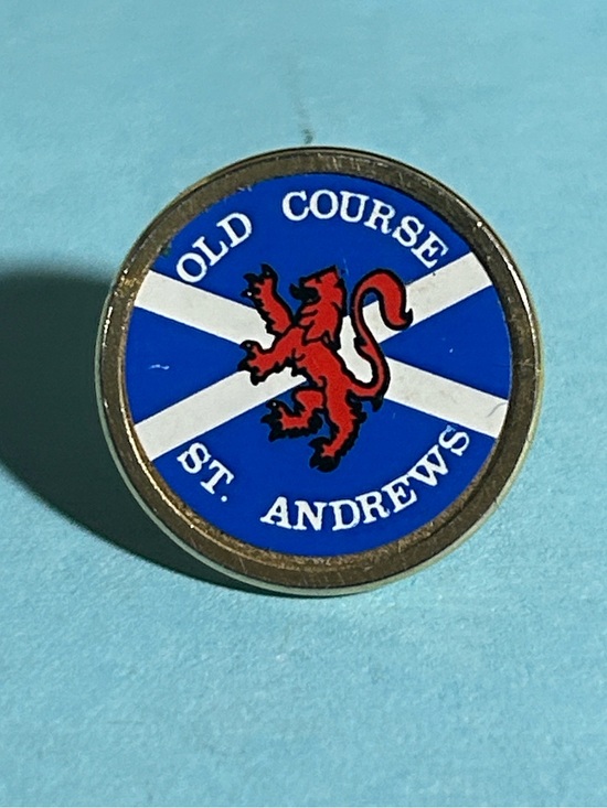 St Andrews Other - St. Andrews Old Course Enamel Golf Ball Marker - Blue/White/Red